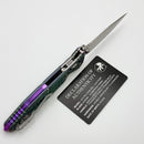 Marfione Select Microtech Socom Ram-Lok Titanium Frag Nebula Green Handles w/ Purple Accents & Stonewash M390MK 160RL-10FRMS14