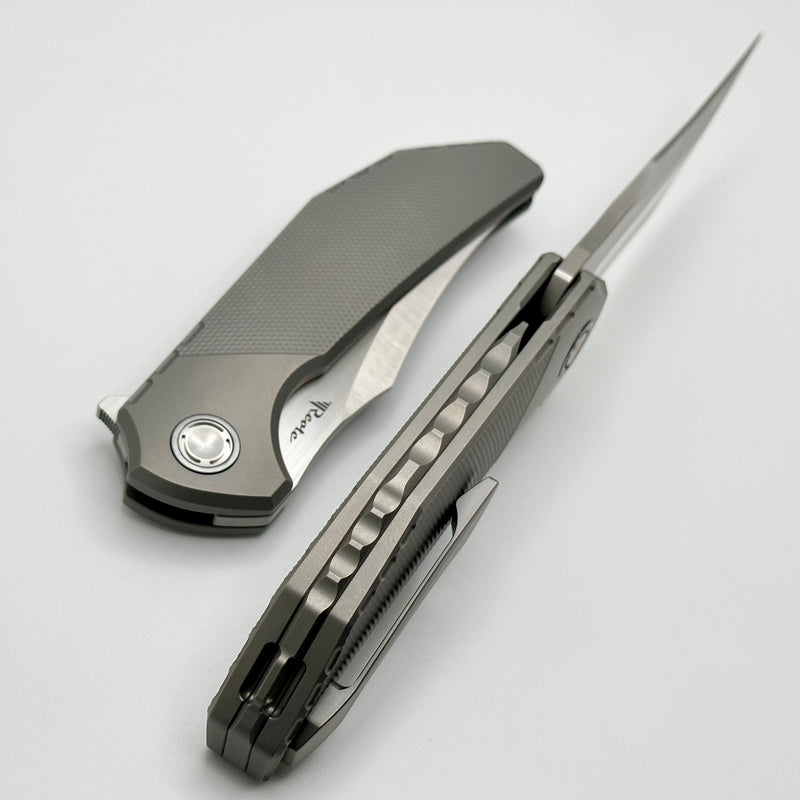 Reate Knives Tiger Diamond Milled Titanium & Compound Ground M390