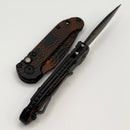 Microtech Knives LUDT Gen III Smooth Handle Topographic Black/Orange Drop Point 1135S-1TPBKORCS