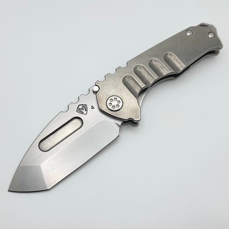 Medford Praetorian Genesis T Tumbled Handles w/ Polished Tumbled S45VN Tanto