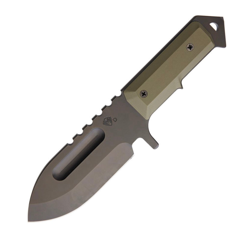 Medford Sea Wolf PVD D2 w/ OD Green G-10 Handles Fixed Blade