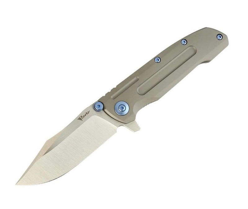 Reate Knives 9D-V2 Titanium Handle & Belt Satin 154CM