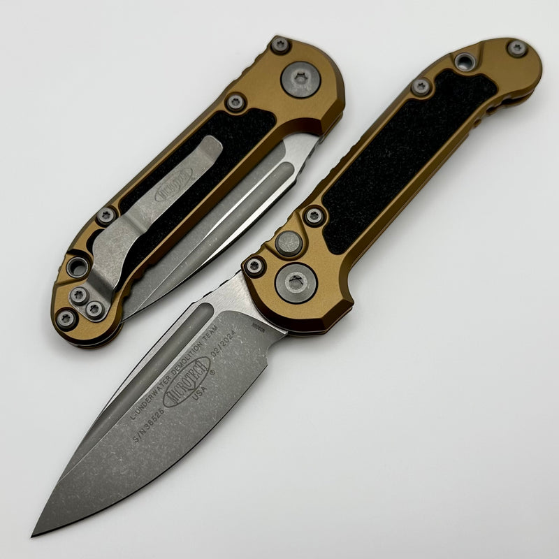 Microtech Knives LUDT Gen III Apocalyptic Drop Point w/ Tan Handle 1135-10APTA ONE PER HOUSEHOLD