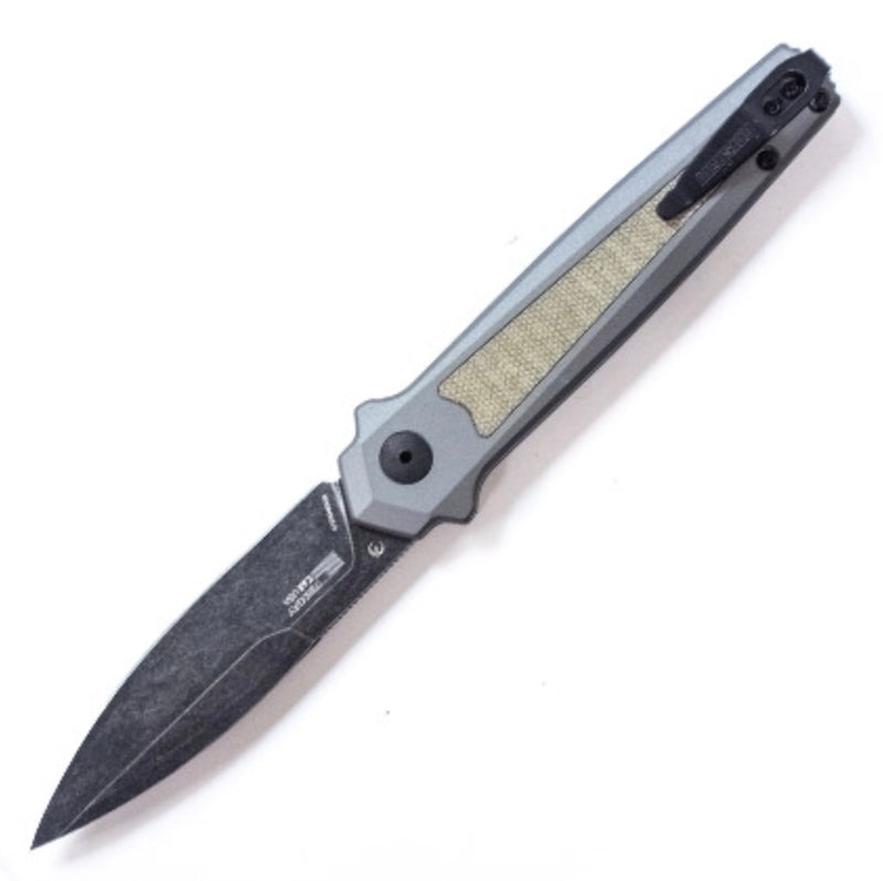 Kershaw Launch 15 Gray Aluminum w/ Olive Micarta & Blackwash MagnaCut 7950GRY