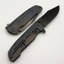 Reate Knives 9D-V2 Bronze/Blue Titanium Handle w/ DLC Belt Satin 154CM