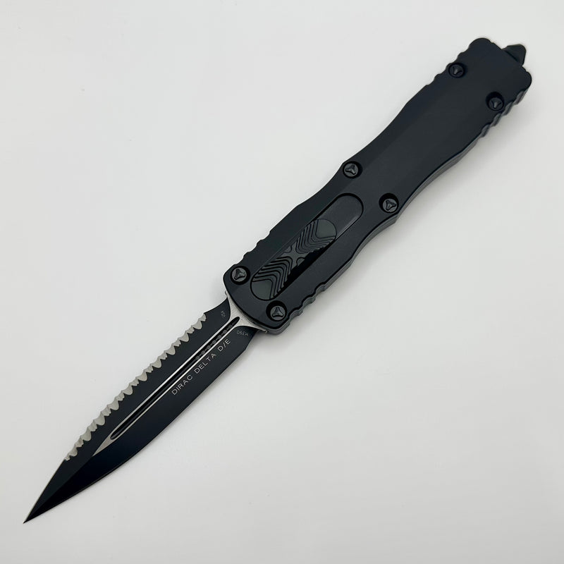 Microtech Dirac Delta D/E Black Tactical Fully Serrated 227-3T PRE OWNED