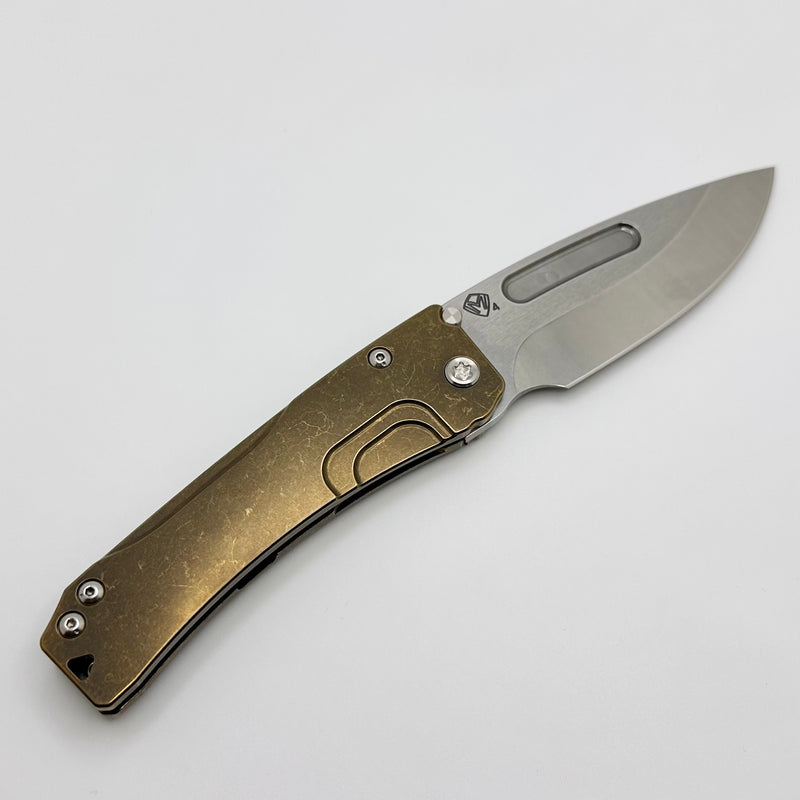 Medford Knife Slim Midi LH Left Handed Tumbled S45 w/ Bronze Tumbled Handles