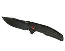 Reate Knives Jack Jr. Black Aluminum Integral Handle w/ Carbon Fiber Inlay & Red Pivot Collar & DLC S30V