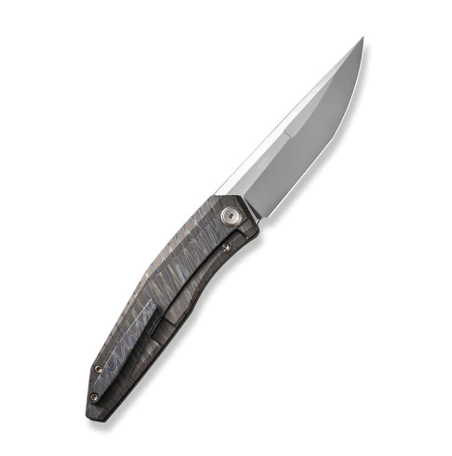 We Knife Cybernetic Top Flipper Flamed Titanium Handle & Polished Bead Blasted CPM-20CV WE22033-3