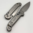 Marfione Select Microtech LUDT Ram-Lok w/ Grooved Titanium Handles & Bronze Accents & Stonewash Drop Point 1135RLG-10MS1