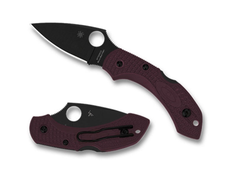 Spyderco Knives Dragonfly 2 Burgundy FRN & Black Micro Melt PD