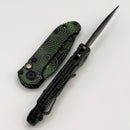 Microtech Knives LUDT Gen III Smooth Handle Topographic Black/Green Drop Point 1135S-1TPBKPGCS