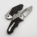 Yan Knives GTC Cabot - Carbon Fiber Handles w/ Crystal Ti Bolster S90V Compound Ground Blade