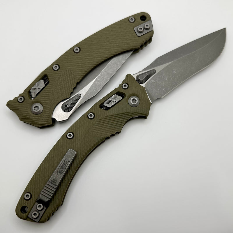 Microtech Amphibian RAM LOK OD Green Fluted G-10 & Apocalyptic M390MK 137RL-10APFLGTOD