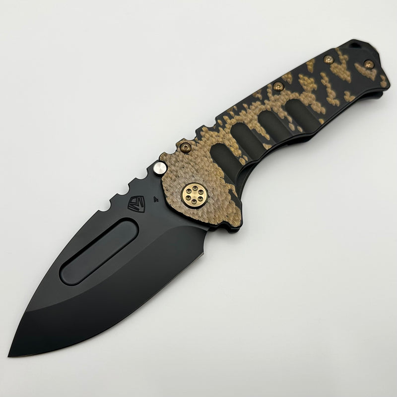 Medford Knife Praetorian T DLC Drop Point S45VN & Bronze Cobblestone Fade Handles w/ Bronze Hardware/Clip