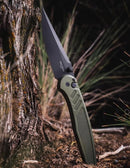 Pro-Tech Avalon Peace Neighbor w/ Knurled Green Aluminum Handle & DLC MagnaCut PN1103-BW Green