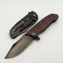 Reate Knives 9D-V2 Lava Flow Fat Carbon Handle w/ DLC Belt Satin 154CM