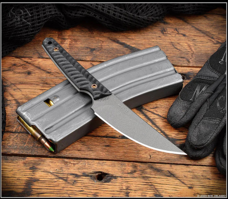 RMJ Tactical Unmei Black G-10 & MagnaCut Fixed Blade