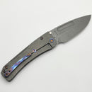 Medford Knife Slim Midi S45 "Old School" Tumbled Drop Point w/ Tumbled Handles & Flamed Hardware/Clip