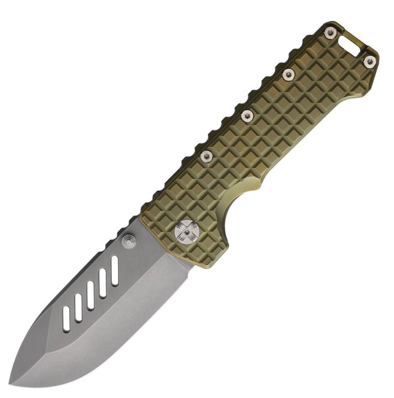 PMP Knives Kodiak Frame Lock Milled Bronze Anodized Titanium & M390 PMP064