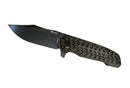 Reate Knives 9D-V2 Carbon Fiber & DLC Titanium Handle w/ DLC 154CM