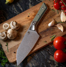 Microtech Santoku 6" OD Green G-10/ Ti Handle w/ Stonewash M390MK 3200B-10OD