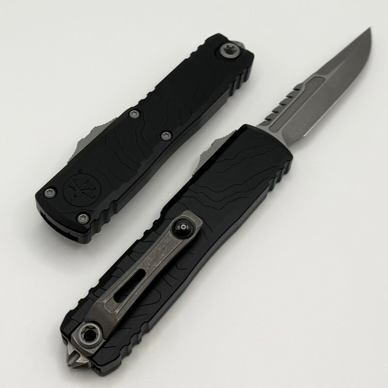 Microtech UTX-85 Gen IV Interceptor w/ Black Topographic Deep Engraved