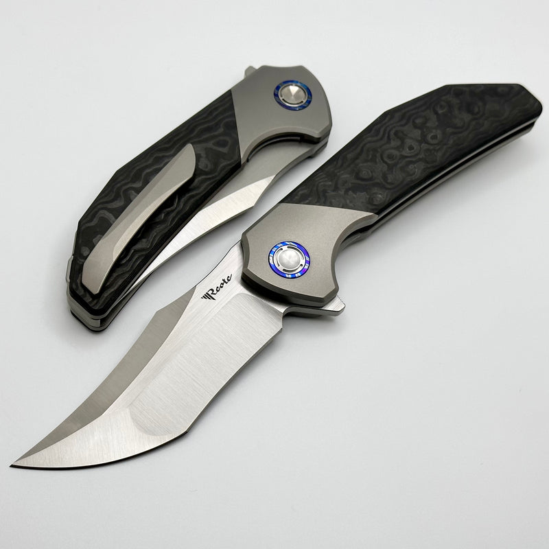 Reate Knives Tiger Black Camo Fat Carbon & Compound Ground M390