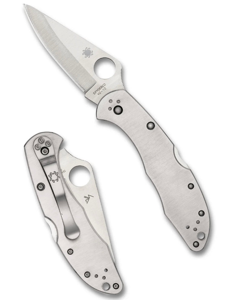 Spyderco Delica 4 Stainless Handles w/ VG-10 C11P