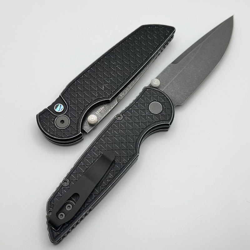 Pro-Tech TR-3 Integrity Manual Relic Battleworn Aluminum Handles w/ Acid Washed S35 2024.BLADEWEST.06