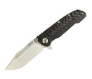 Reate Knives 9D-V2 Carbon Fiber & Titanium Handle w/ Belt Satin 154CM