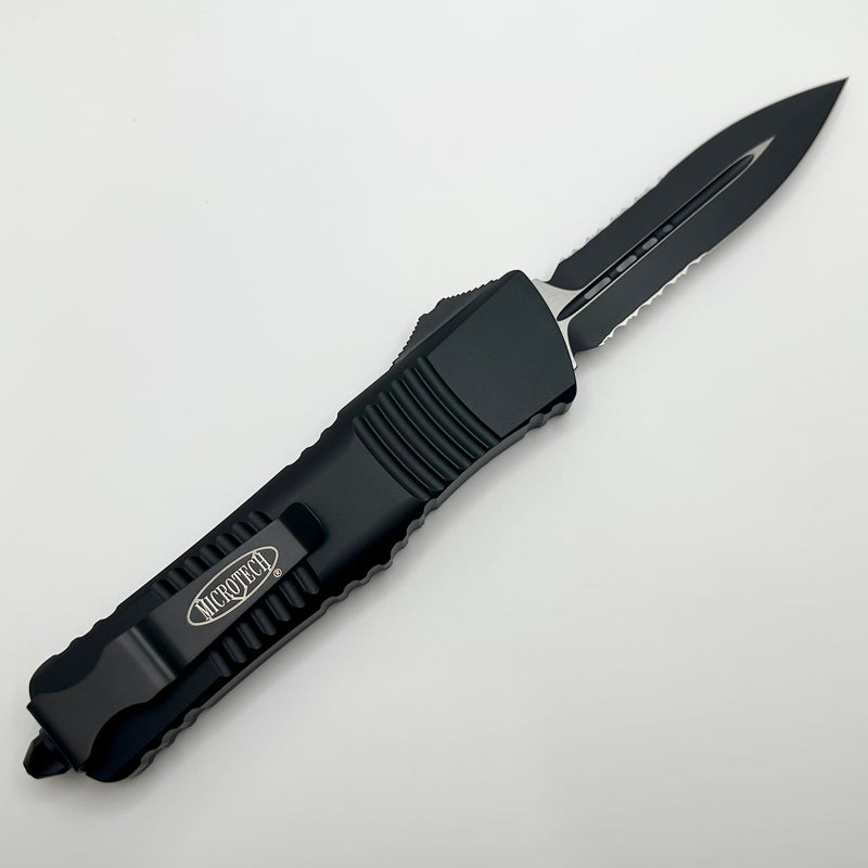 Microtech Combat Troodon D/E Partial Serrated Black Tactical 142-2T PRE OWNED