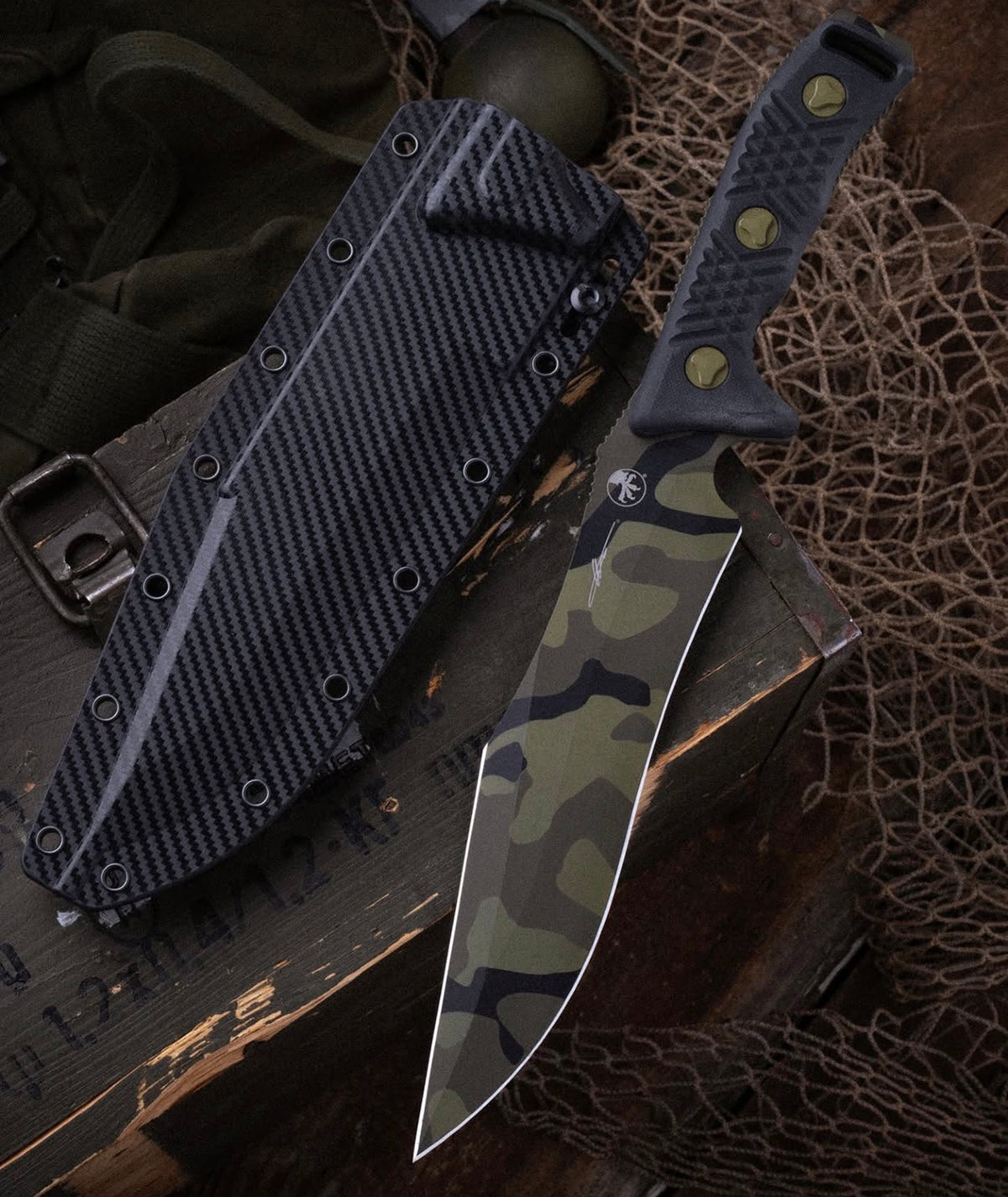 Microtech Arbiter Jungle Camo Signature Series 104-1JUCS