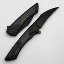 SharpByDesign Derecho Black Out Titanium w/ Carbon Fiber Inlays & M390 DER-BO-CF