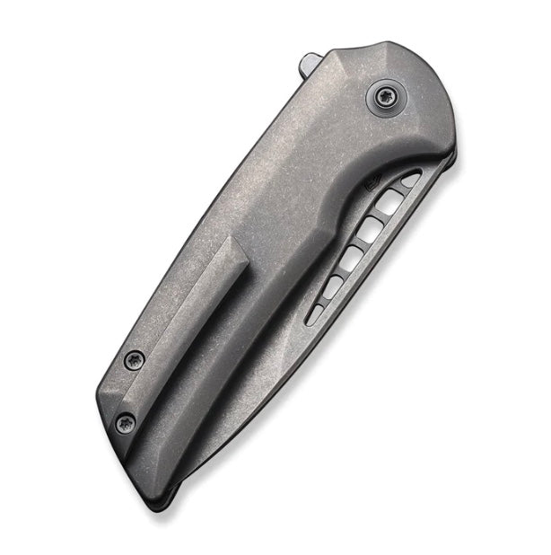 We Knife Mini Malice Flipper Button Lock Titanium w/ CPM-20CV WE054BL-2