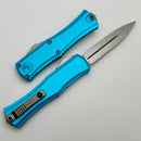 Microtech Knives Mini Hera Stonewash Double Edge M390MK w/ Turquoise Handle 1702M-10TQ