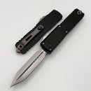 Microtech UTX-85 Gen IV w/ Black Topographic Deep Engraved Handle & Stonewash Spartan M390MK 12304TP-10