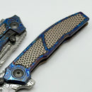 Custom Knife Factory Snafu 4.0 Medium Full Dress w/ ZircuTi Integral Handle w/ Superconductor Inlays & Damasteel