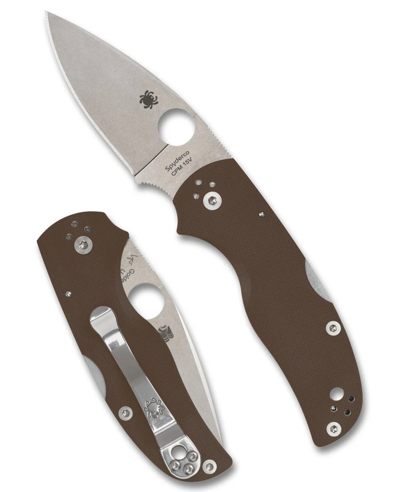 Spyderco Native 5 Brown G-10 Handles & CPM-15V Sprint Run C41GPBN15V5