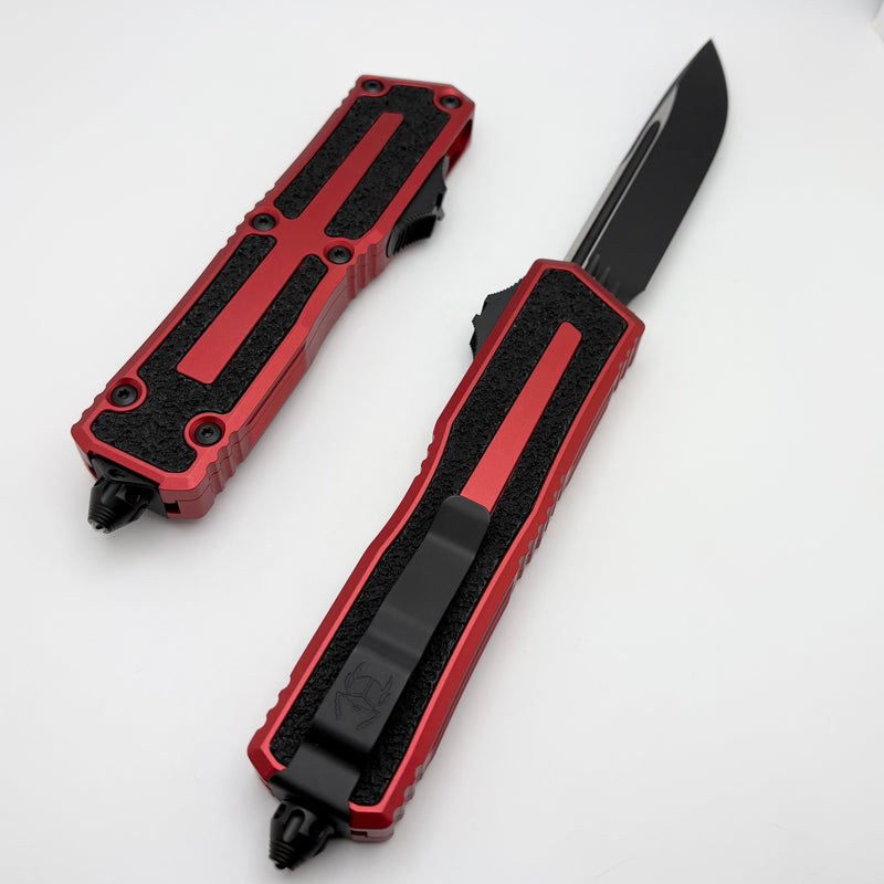 Microtech Scarab 2 Gen 3 Spine Fluted S/E Tactical Standard w/ Red Handle 1278-1RD