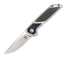 Begg Knives Diamici Stainless Steel Handles w/ Black/Green G-10 Inlays & D2 Blade BG014