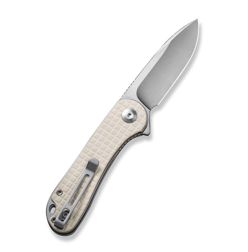 Civivi Elementum Flipper Ivory White G-10 Handle & Satin D2 C907A-3