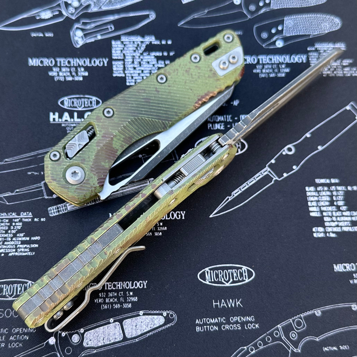 Microtech Knives MSI RAM LOK Outbreak Fluted Aluminum & M390MK 210-1FL
