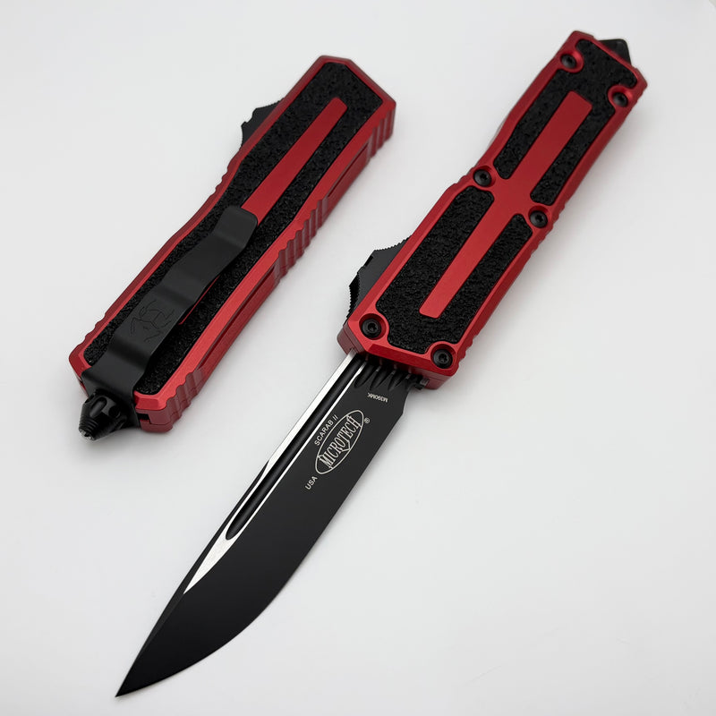 Microtech Scarab 2 Gen 3 Spine Fluted S/E Tactical Standard w/ Red Handle 1278-1RD