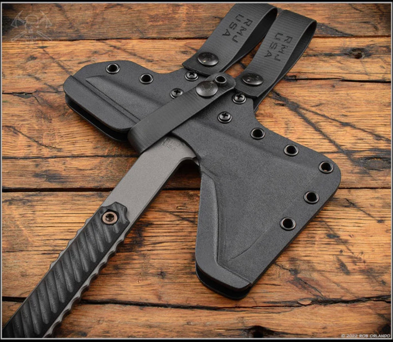 RMJ Ragnarok 14 Tomahawk Tungsten Cerakote & Dirty Olive G-10