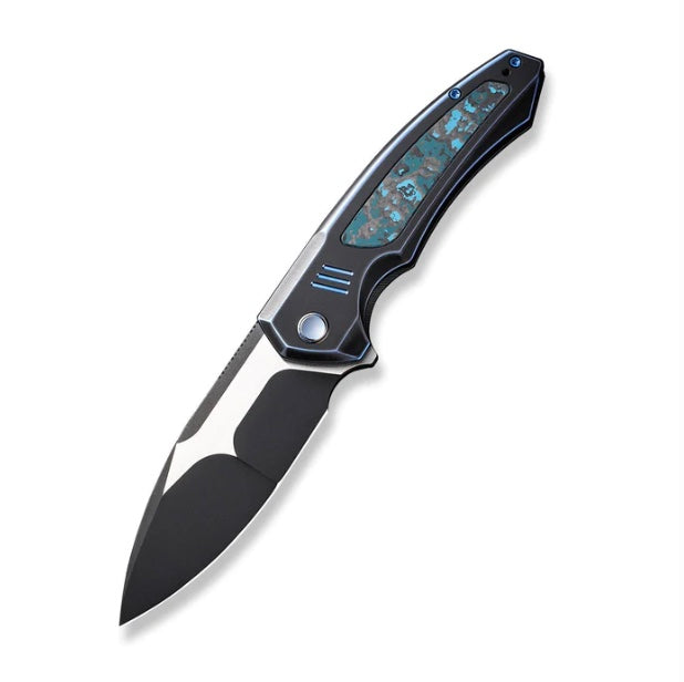 We Knife Hyperactive Flipper Titanium w/ Arctic Storm Fat Carbon Handle & Vanax WE23030-3