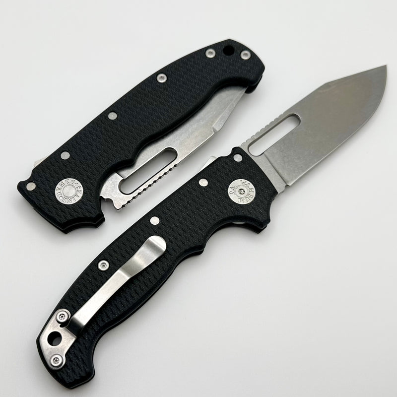 Demko Knives MG AD20S V2 Clip Point Full Flat Grind MagnaCut & Black G-10