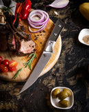 Microtech Boning Knife Black G-10/Titanium Bolster Handle w/ Stonewash M390MK 3100B-10BK