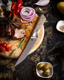 Microtech Boning Knife Coyote Tan G-10/Titanium Bolster Handle w/ Stonewash M390MK 3100B-10CE