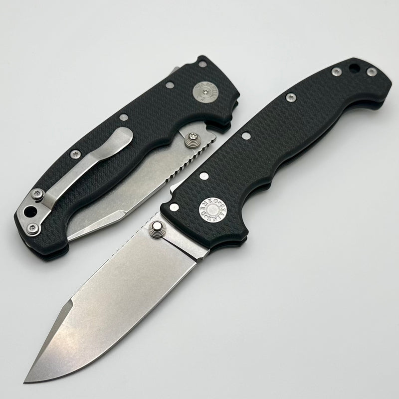 Demko Knives MG AD20S V2 Clip Point Full Flat Grind MagnaCut & Black G-10